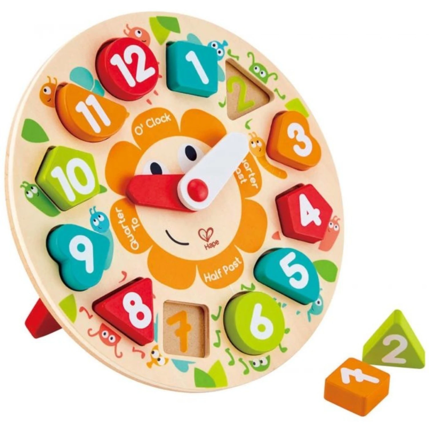 Hape Chunky Wooden Clock Puzzle 1 Hape Chunky Wooden Clock Puzzle