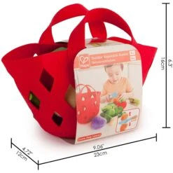 Hape Toddler Vegetable Basket -Celebrations and Toys hape toddler vegetable basket 2