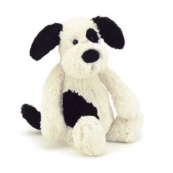Bashful Black & Cream Puppy - Medium -Celebrations and Toys jellycat bashful jellycat bashful black cream pupp 3