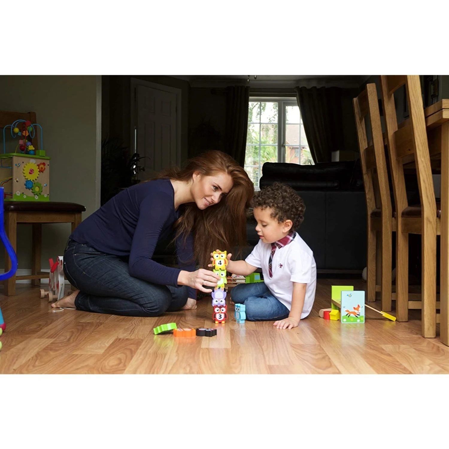 Wooden Stacking Owl Game 4 Wooden Stacking Owl Game - Image 4