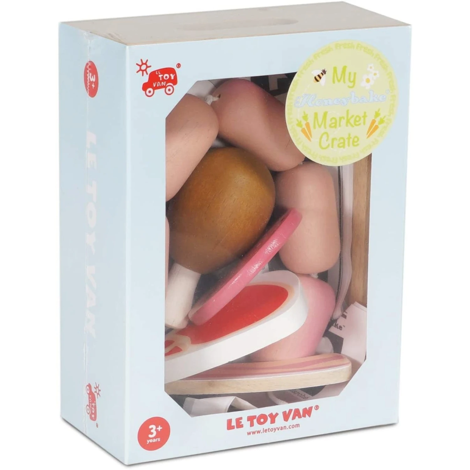 Le Toy Van Wooden Crate Of Meat - Honeybee Market 1 Le Toy Van Wooden Crate Of Meat - Honeybee Market