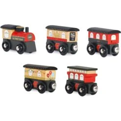Le Toy Van Wooden Royal Express Train (Red) 9 Le Toy Van Wooden Royal Express Train (Red) -Celebrations and Toys le toy van wooden royal express train red 2