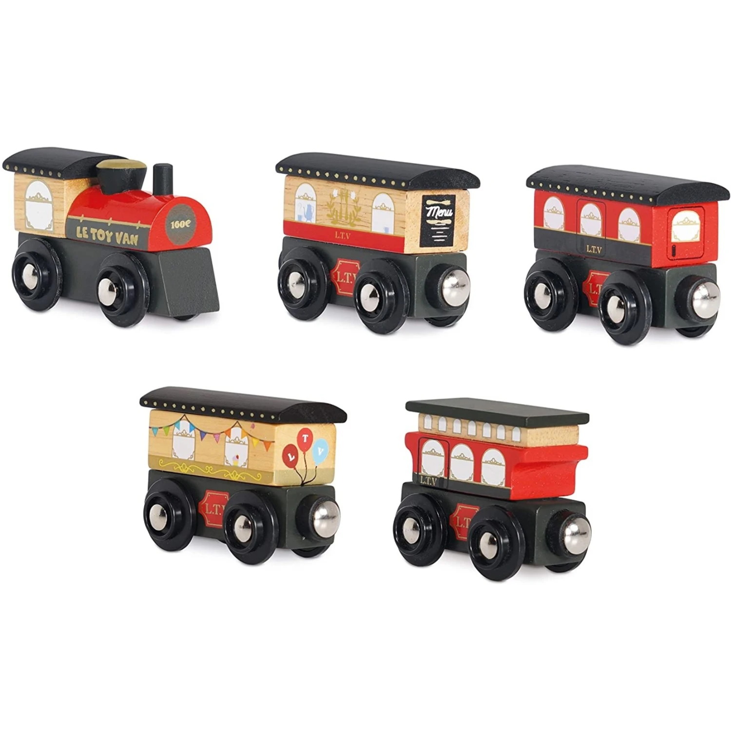 Le Toy Van Wooden Royal Express Train (Red) 3 Le Toy Van Wooden Royal Express Train (Red) - Image 3