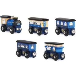Le Toy Van Wooden Twilight Train (Blue) 8 Le Toy Van Wooden Twilight Train (Blue) -Celebrations and Toys le toy van wooden twilight train blue 2