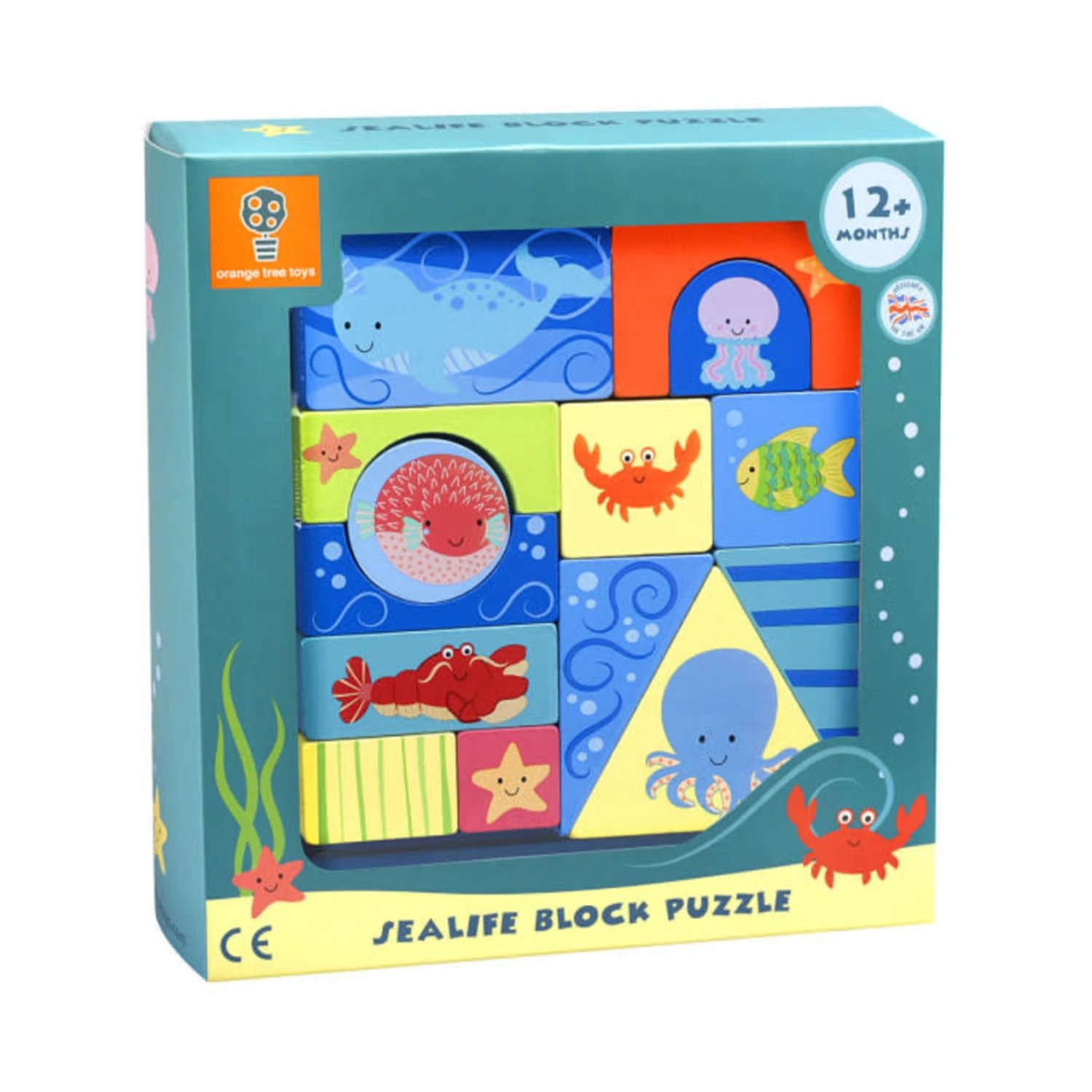 Wooden Sealife Block Puzzle 1 Wooden Sealife Block Puzzle