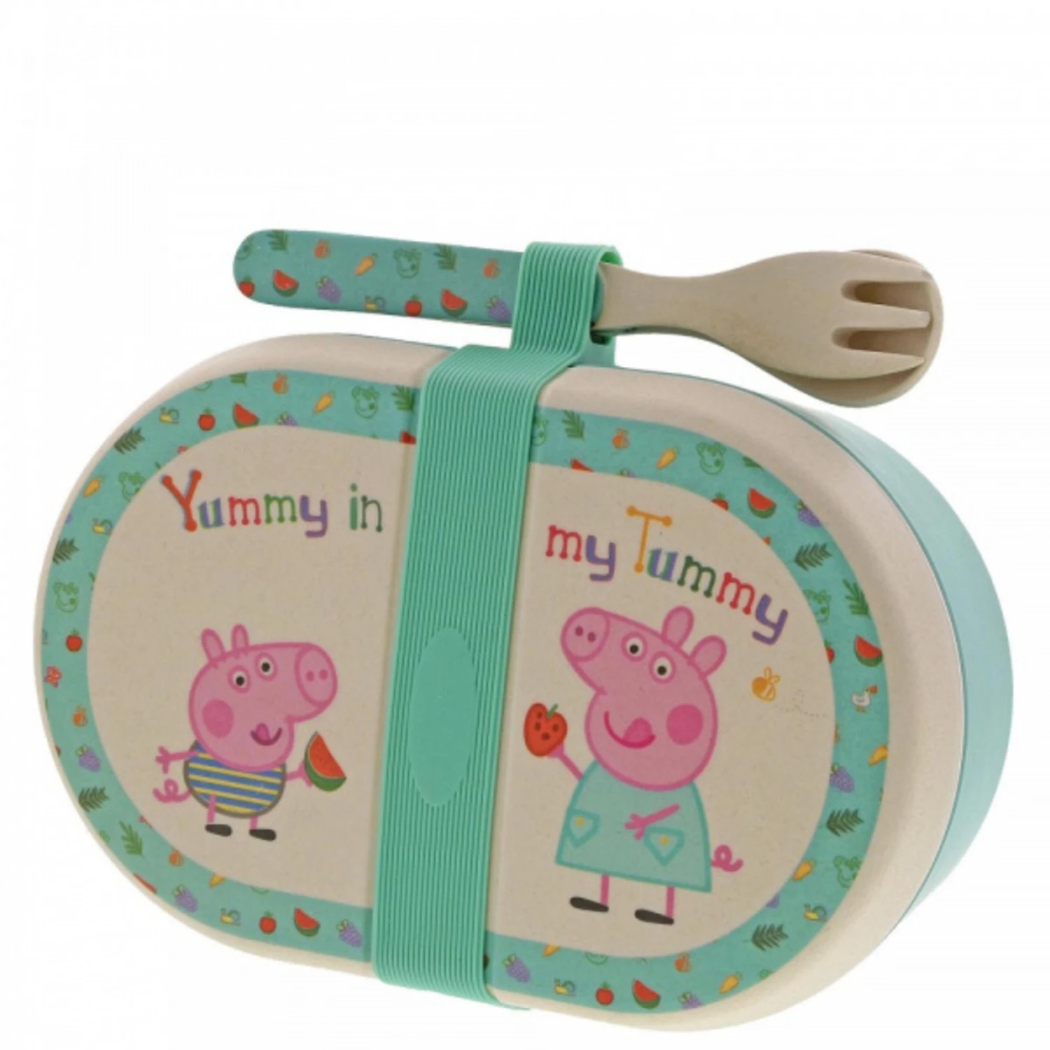 Peppa Pig - Bamboo Snack Box With Cutlery Set 6 Peppa Pig - Bamboo Snack Box With Cutlery Set - Image 6