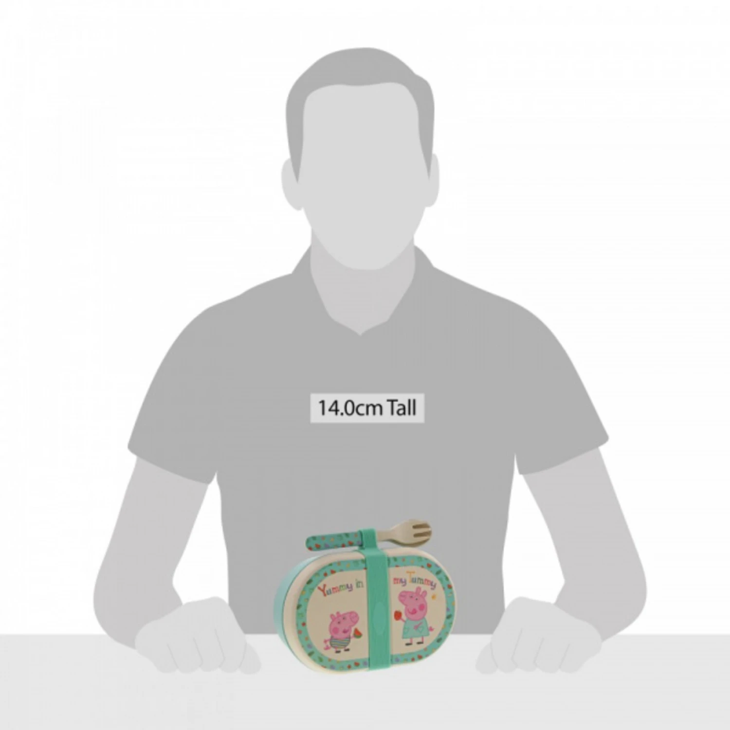 Peppa Pig - Bamboo Snack Box With Cutlery Set 8 Peppa Pig - Bamboo Snack Box With Cutlery Set - Image 8