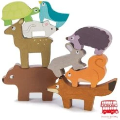 Forest Stacker Tower & Bag -Celebrations and Toys petilou forest stacking animal tower bag 2